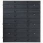 vidaXL Kit de cajas de almacenaje 32 pzas paneles de pared rojo/negro vidaXL Kit de cajas de almacenaje 32 pzas paneles de pared rojo/negro
