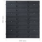 vidaXL Kit de cajas de almacenaje 32 pzas paneles de pared rojo/negro vidaXL Kit de cajas de almacenaje 32 pzas paneles de pared rojo/negro