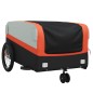 vidaXL Remolque para bicicleta hierro negro y naranja 45 kg vidaXL Remolque para bicicleta hierro negro y naranja 45 kg