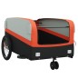 vidaXL Remolque para bicicleta hierro negro y naranja 45 kg vidaXL Remolque para bicicleta hierro negro y naranja 45 kg