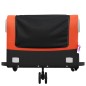 vidaXL Remolque para bicicleta hierro negro y naranja 45 kg vidaXL Remolque para bicicleta hierro negro y naranja 45 kg