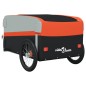 vidaXL Remolque para bicicleta hierro negro y naranja 45 kg vidaXL Remolque para bicicleta hierro negro y naranja 45 kg