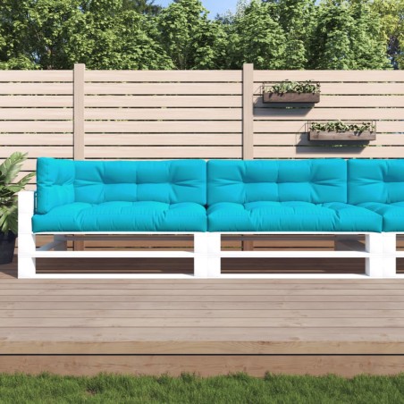 vidaXL Cojines para asiento de palets 5 piezas tela turquesa