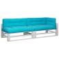 vidaXL Cojines para asiento de palets 5 piezas tela turquesa vidaXL Cojines para asiento de palets 5 piezas tela turquesa