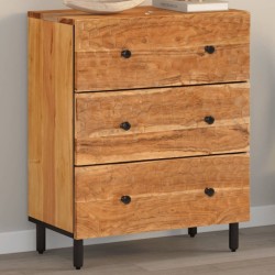 vidaXL Armario auxiliar madera maciza de acacia 60x33x75 cm