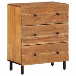 vidaXL Armario auxiliar madera maciza de acacia 60x33x75 cm