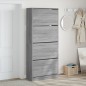 vidaXL Mueble zapatero 4 cajones abatibles gris Sonoma 80x34x187,5 cm vidaXL Mueble zapatero 4 cajones abatibles gris Sonoma 80x34x187,5 cm