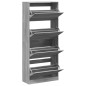 vidaXL Mueble zapatero 4 cajones abatibles gris Sonoma 80x34x187,5 cm vidaXL Mueble zapatero 4 cajones abatibles gris Sonoma 80x34x187,5 cm