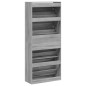vidaXL Mueble zapatero 4 cajones abatibles gris Sonoma 80x34x187,5 cm vidaXL Mueble zapatero 4 cajones abatibles gris Sonoma 80x34x187,5 cm
