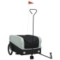 vidaXL Remolque para bicicleta hierro negro y gris 45 kg vidaXL Remolque para bicicleta hierro negro y gris 45 kg