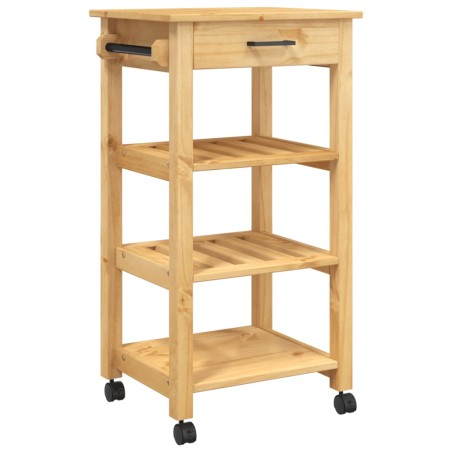 vidaXL Carrito de cocina MONZA madera maciza de pino 48x40x90 cm