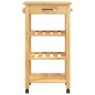 vidaXL Carrito de cocina MONZA madera maciza de pino 48x40x90 cm vidaXL Carrito de cocina MONZA madera maciza de pino 48x40x90 cm