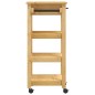 vidaXL Carrito de cocina MONZA madera maciza de pino 48x40x90 cm vidaXL Carrito de cocina MONZA madera maciza de pino 48x40x90 cm