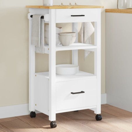vidaXL Carrito de cocina MONZA madera maciza de pino 48x40x90 cm