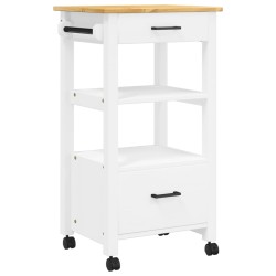 vidaXL Carrito de cocina MONZA madera maciza de pino 48x40x90 cm