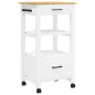 vidaXL Carrito de cocina MONZA madera maciza de pino 48x40x90 cm