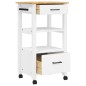 vidaXL Carrito de cocina MONZA madera maciza de pino 48x40x90 cm