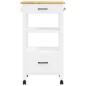vidaXL Carrito de cocina MONZA madera maciza de pino 48x40x90 cm