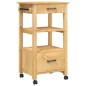vidaXL Carrito de cocina MONZA madera maciza de pino 48x40x90 cm vidaXL Carrito de cocina MONZA madera maciza de pino 48x40x90 cm