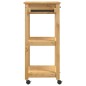 vidaXL Carrito de cocina MONZA madera maciza de pino 60x40x90 cm vidaXL Carrito de cocina MONZA madera maciza de pino 60x40x90 cm