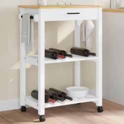 vidaXL Carrito de cocina MONZA madera maciza de pino 60x40x90 cm
