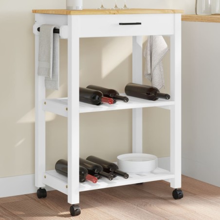 vidaXL Carrito de cocina MONZA madera maciza de pino 60x40x90 cm