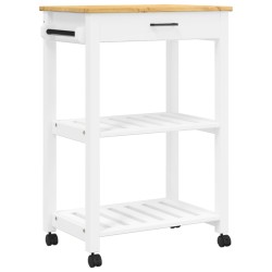 vidaXL Carrito de cocina MONZA madera maciza de pino 60x40x90 cm