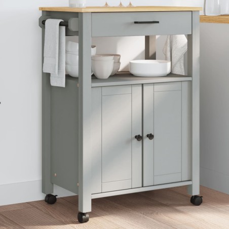 vidaXL Carrito de cocina MONZA madera maciza de pino 60x40x90 cm