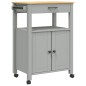 vidaXL Carrito de cocina MONZA madera maciza de pino 60x40x90 cm