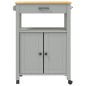 vidaXL Carrito de cocina MONZA madera maciza de pino 60x40x90 cm