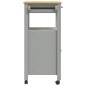 vidaXL Carrito de cocina MONZA madera maciza de pino 60x40x90 cm