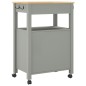 vidaXL Carrito de cocina MONZA madera maciza de pino 60x40x90 cm
