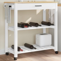 vidaXL Carrito de cocina MONZA madera maciza de pino 84x40x90 cm