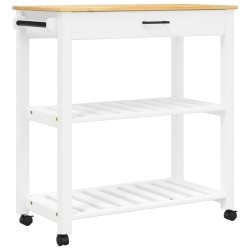 vidaXL Carrito de cocina MONZA madera maciza de pino 84x40x90 cm