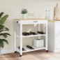 vidaXL Carrito de cocina MONZA madera maciza de pino 84x40x90 cm