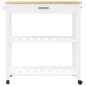 vidaXL Carrito de cocina MONZA madera maciza de pino 84x40x90 cm