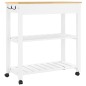 vidaXL Carrito de cocina MONZA madera maciza de pino 84x40x90 cm