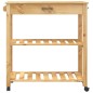 vidaXL Carrito de cocina MONZA madera maciza de pino 84x40x90 cm vidaXL Carrito de cocina MONZA madera maciza de pino 84x40x90 cm