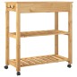 vidaXL Carrito de cocina MONZA madera maciza de pino 84x40x90 cm vidaXL Carrito de cocina MONZA madera maciza de pino 84x40x90 cm
