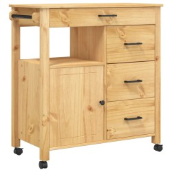vidaXL Carrito de cocina MONZA madera maciza de pino 84x40x90 cm