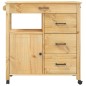 vidaXL Carrito de cocina MONZA madera maciza de pino 84x40x90 cm vidaXL Carrito de cocina MONZA madera maciza de pino 84x40x90 cm