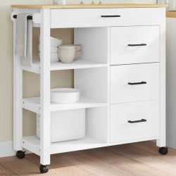 vidaXL Carrito de cocina MONZA madera maciza de pino 84x40x90 cm