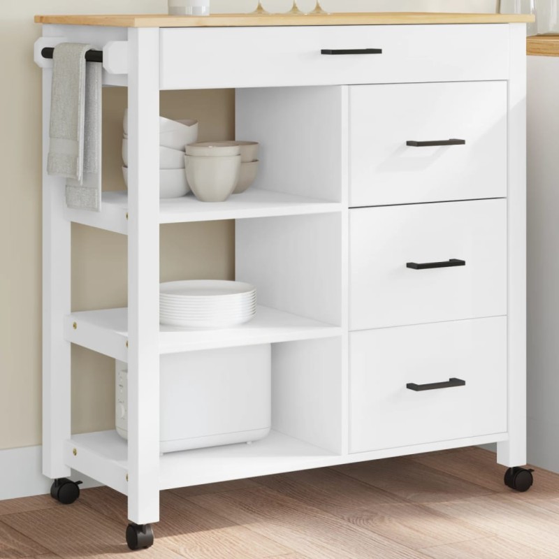vidaXL Carrito de cocina MONZA madera maciza de pino 84x40x90 cm vidaXL Carrito de cocina MONZA madera maciza de pino 84x40x90 cm