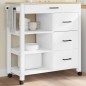 vidaXL Carrito de cocina MONZA madera maciza de pino 84x40x90 cm vidaXL Carrito de cocina MONZA madera maciza de pino 84x40x90 cm