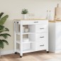 vidaXL Carrito de cocina MONZA madera maciza de pino 84x40x90 cm vidaXL Carrito de cocina MONZA madera maciza de pino 84x40x90 cm