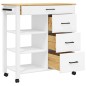 vidaXL Carrito de cocina MONZA madera maciza de pino 84x40x90 cm vidaXL Carrito de cocina MONZA madera maciza de pino 84x40x90 cm