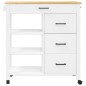 vidaXL Carrito de cocina MONZA madera maciza de pino 84x40x90 cm vidaXL Carrito de cocina MONZA madera maciza de pino 84x40x90 cm