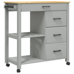 vidaXL Carrito de cocina MONZA madera maciza de pino 84x40x90 cm