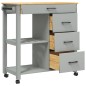 vidaXL Carrito de cocina MONZA madera maciza de pino 84x40x90 cm vidaXL Carrito de cocina MONZA madera maciza de pino 84x40x90 cm