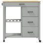 vidaXL Carrito de cocina MONZA madera maciza de pino 84x40x90 cm vidaXL Carrito de cocina MONZA madera maciza de pino 84x40x90 cm